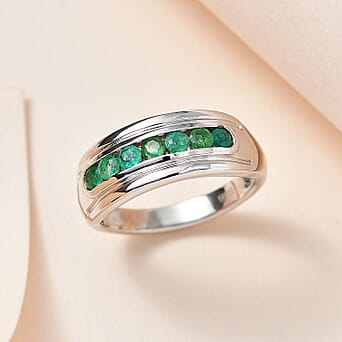 https://tjcuk.sirv.com/Products/76/5/7651795/Emerald-Band-Ring-in-Platinum-Overlay-Sterling-Silver-0-49-ct-0-469-Ct_7651795_1.jpg?w=342&h=342