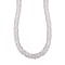 NY Close Out Deal-  Mystic White Crystal Necklace With Magnetic Clasp (Size - 20) in Silver Tone