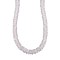 NY Close Out Deal-  Green & White Austrian Crystal Necklace (Size - 20) With Magnetic Lock in Silver Tone