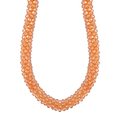 NY Close Out Deal-  Champagne Crystal  Necklace With Magnetic Clasp (Size - 20)