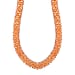 NY Close Out Deal-  Champagne Crystal  Necklace With Magnetic Clasp (Size - 20) in Silver Tone