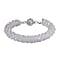 White Crystal , Black Crystal Bracelet (Size - 7.5) 0.02 ct 0.020 Ct.