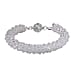 White Crystal , Black Crystal Bracelet (Size - 7.5) 0.02 ct 0.020 Ct.