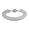 NY Close Out Deal- Austrian White Crystal Bracelet (Size - 7.5) in Silver Tone