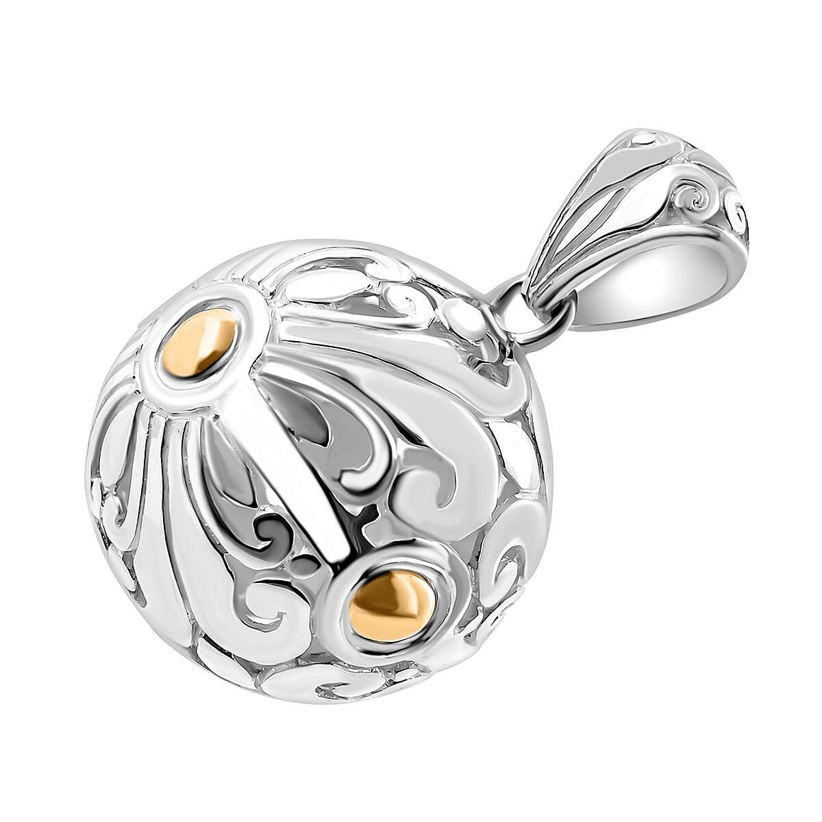 Iconic Collection Royal Bali Collection - 18K Yellow Gold and Sterling Silver Pendant