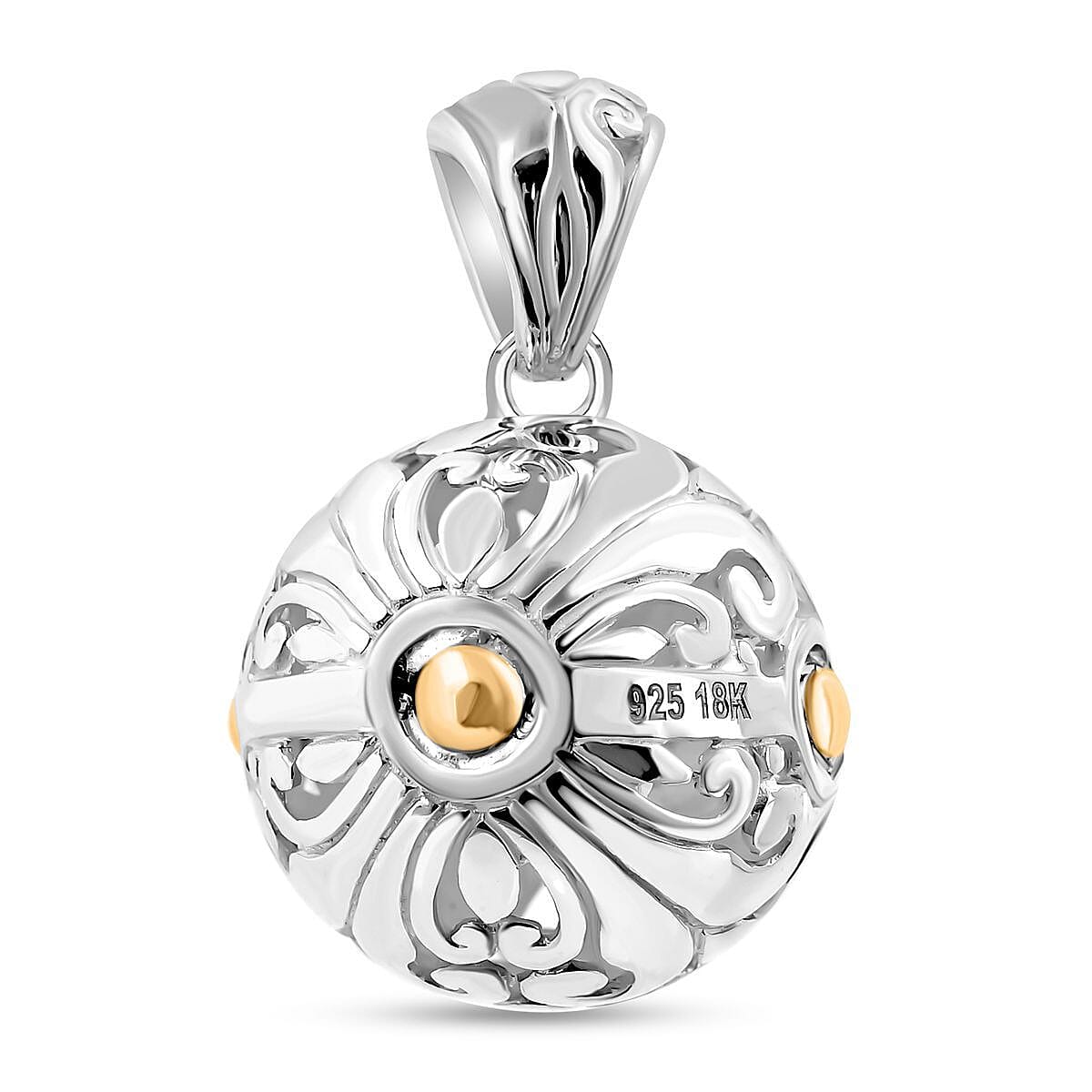 Iconic Collection Royal Bali Collection - 18K Yellow Gold and Sterling Silver Pendant