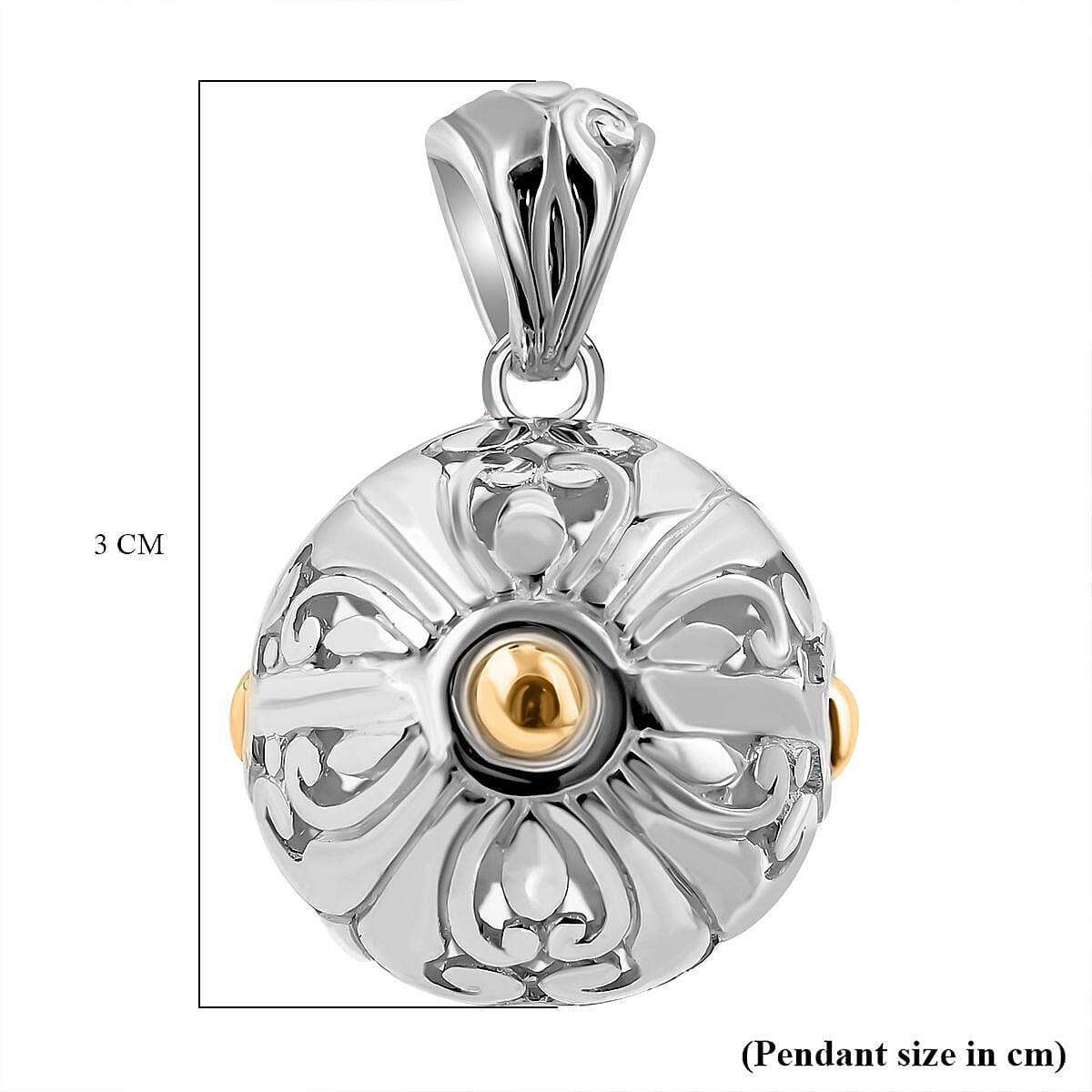 Iconic Collection Royal Bali Collection - 18K Yellow Gold and Sterling Silver Pendant
