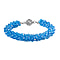 NY Close Out Deal- Multi Colour Austrian Crystal Bracelet (Size - 7.5) With Magnetic Lock  in Silver Tone
