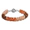 White Crystal , Black Crystal Bracelet (Size - 7.5) 0.02 ct 0.020 Ct.