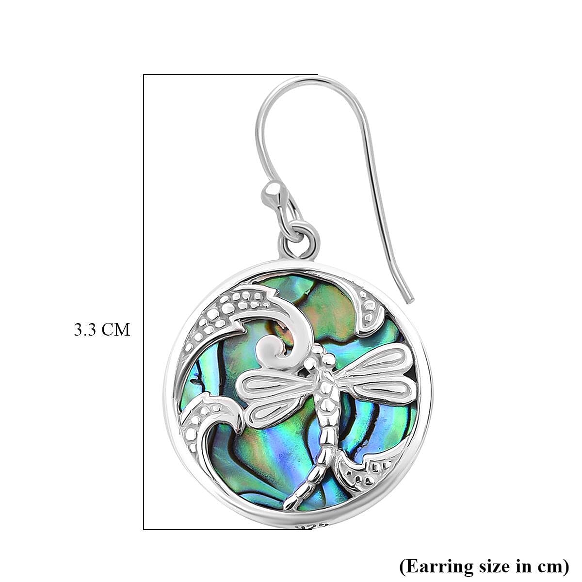 Royal Bali Collection - Abalone Shell Butterfly Earrings in Sterling Silver