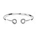 Moissanite Open Circle Bangle (Size 7.5) in YG Vermeil Plated Sterling Silver, Silver Wt  6.88 GM