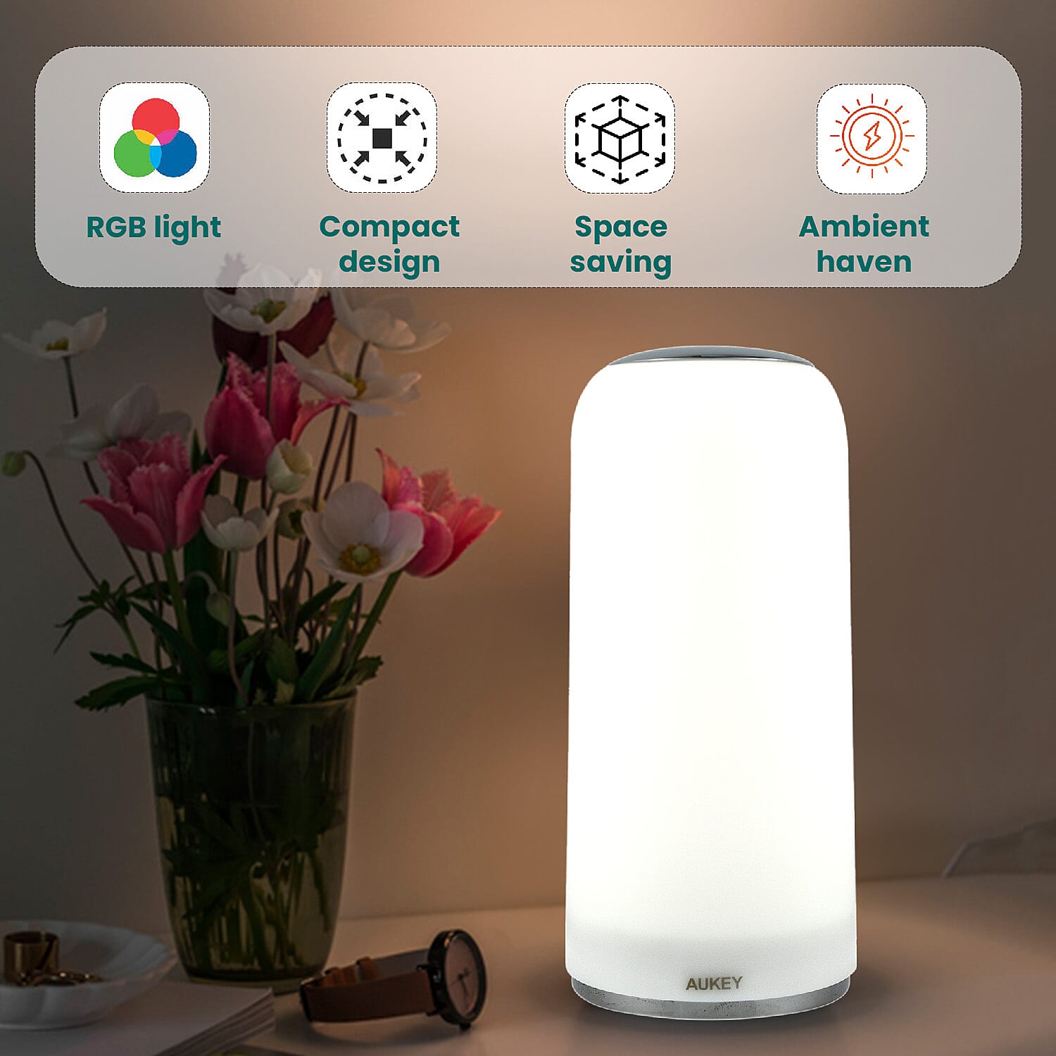 Aukey touch store control led lamp