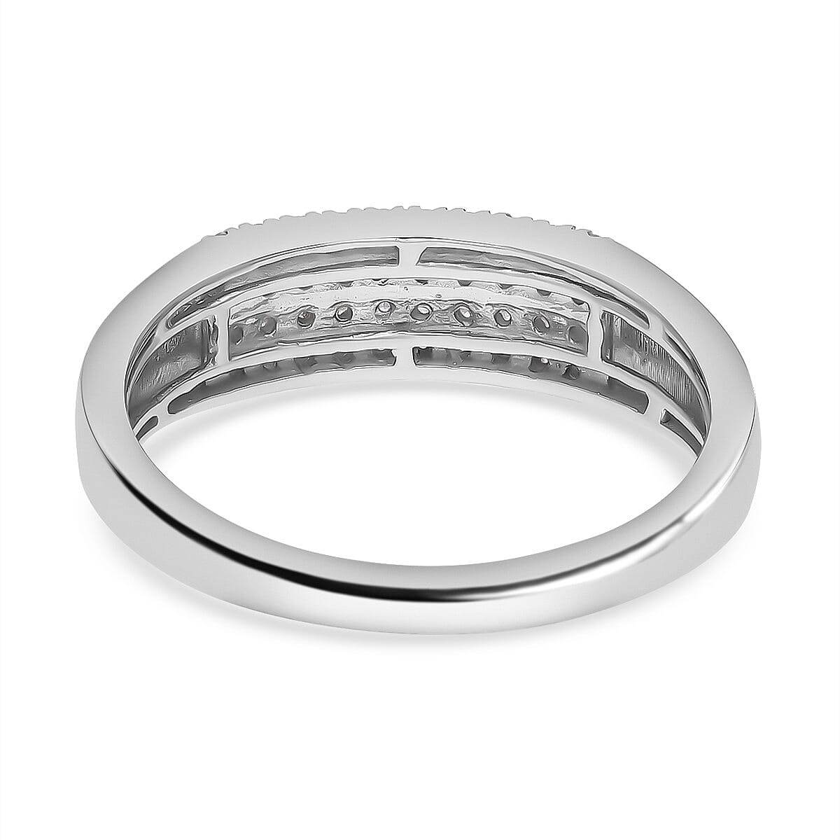 Diamond Ring in Platinum Overlay Sterling Silver 0.25 Ct. Diamond Ring in Platinum Overlay Sterling Silver 0.25 Ct.
