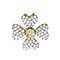 Designer Inspired - 9K Rose Gold Pink Diamond & White Diamond Clove Pendant 0.51 Ct