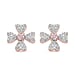 9K Rose Gold Pink Diamond & White Diamond Clove Earrings 0.52 Ct