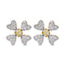 Designer Inspired - 9K Rose Gold Pink Diamond & White Diamond Clove Earrings 0.52 Ct