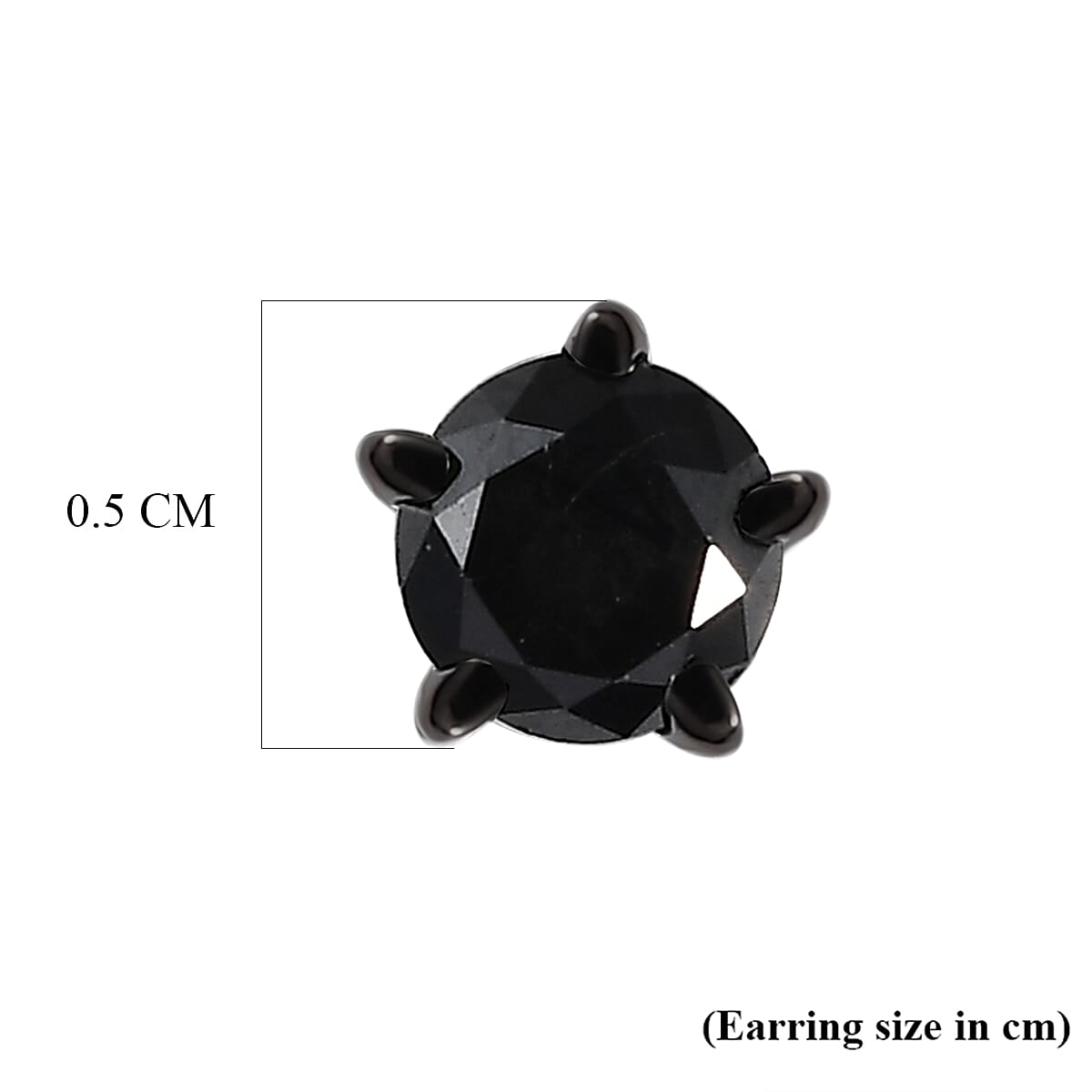 Close Out- Natural Black Diamond Stud Earrings in Platinum Overlay Sterling Silver 1.00 Ct.