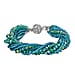 Austrian White Crystal & Blue Crystal Bracelet (Size - 7.5)