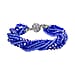 Austrian White Crystal & Blue Crystal Bracelet (Size - 7.5)