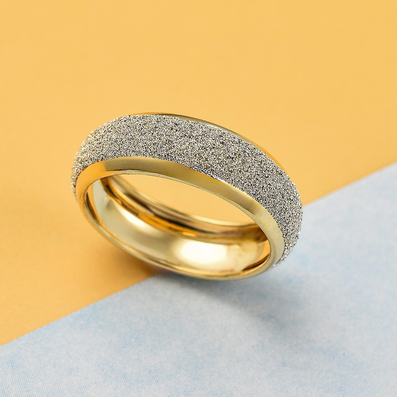 Maestro Collection - 9K Yellow Gold Sand Blast Band Ring