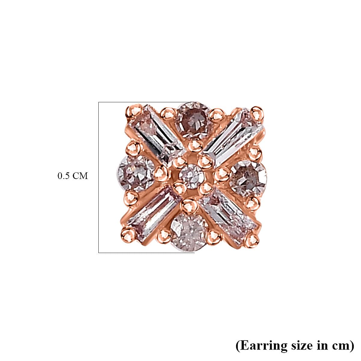 Doorbuster-9K Rose Gold SGL Certified Natural Pink Diamond Stud Earrings 0.25 Ct.