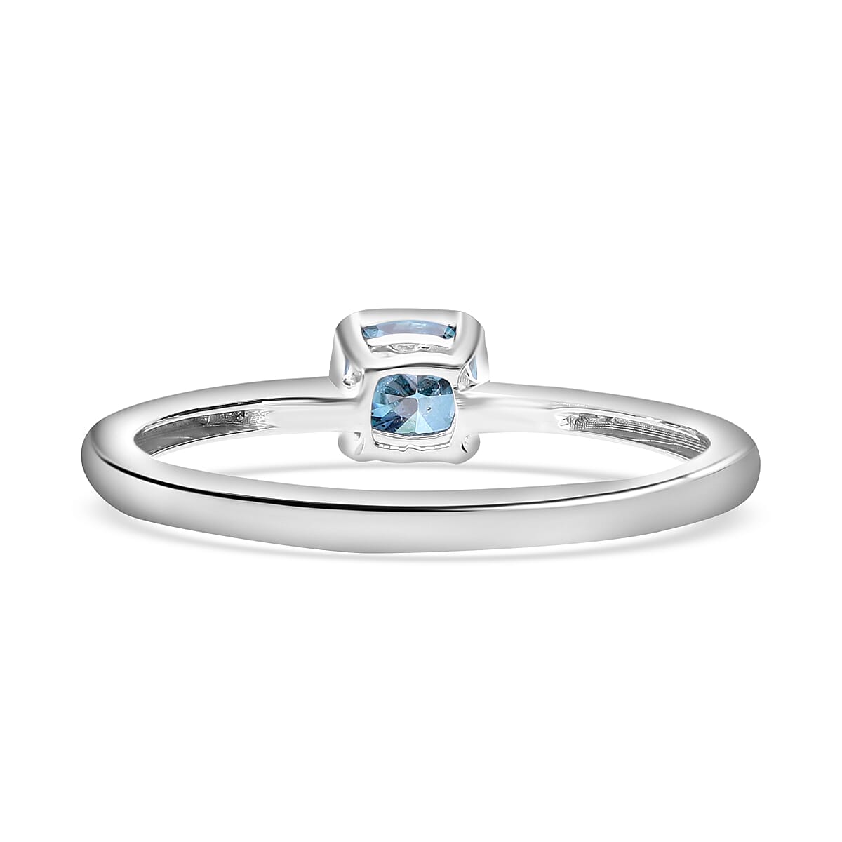 NY Close Out-  14K White Gold Certified Blue Diamond Solitaire Ring 0.50 Ct
