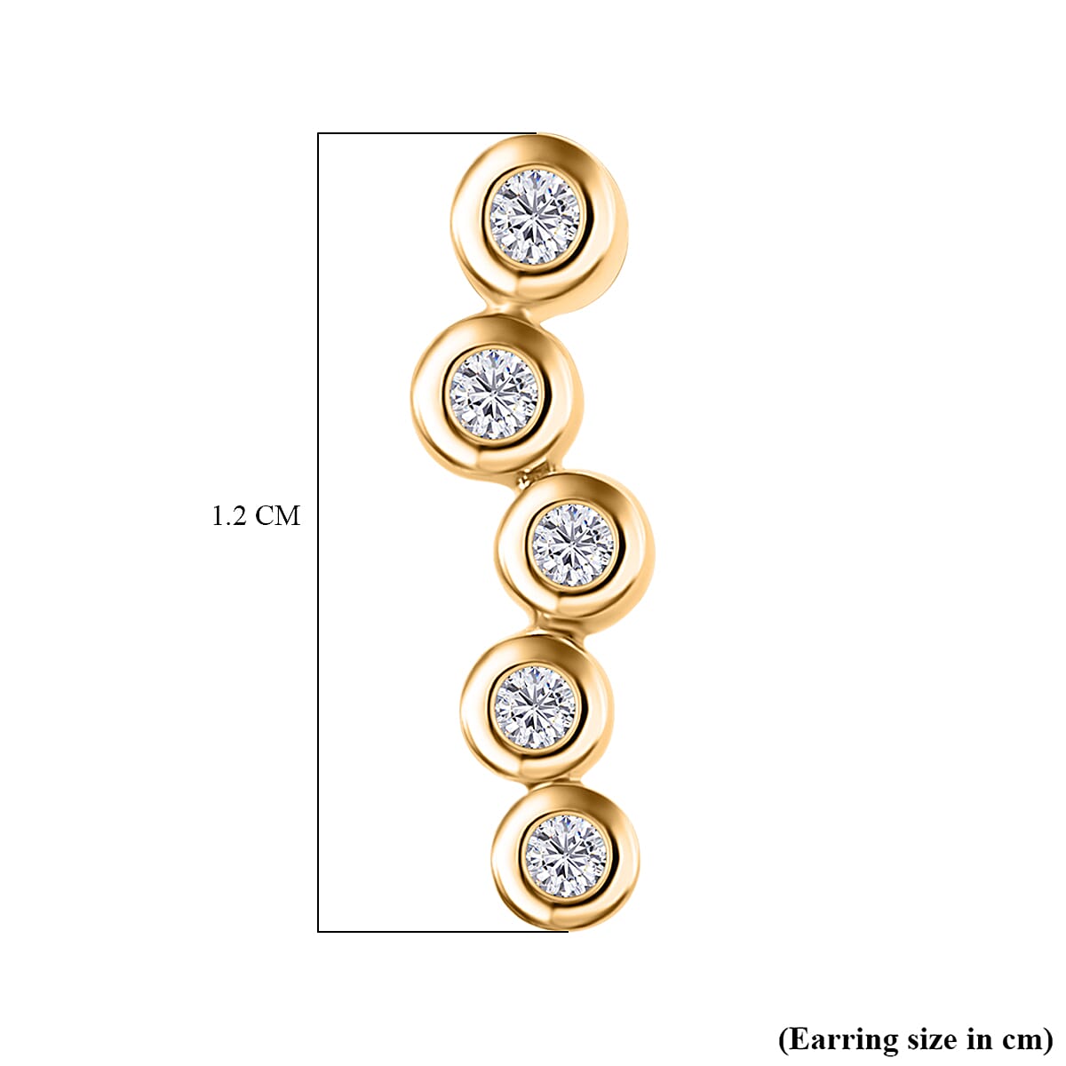 Designer Close Out -9K Yellow Gold Diamond Bubble Earrings
