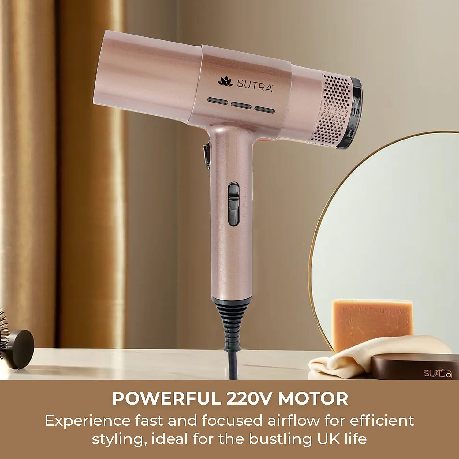 Sultra Beauty Air Pro Hair Dryer 220V - Rose Gold