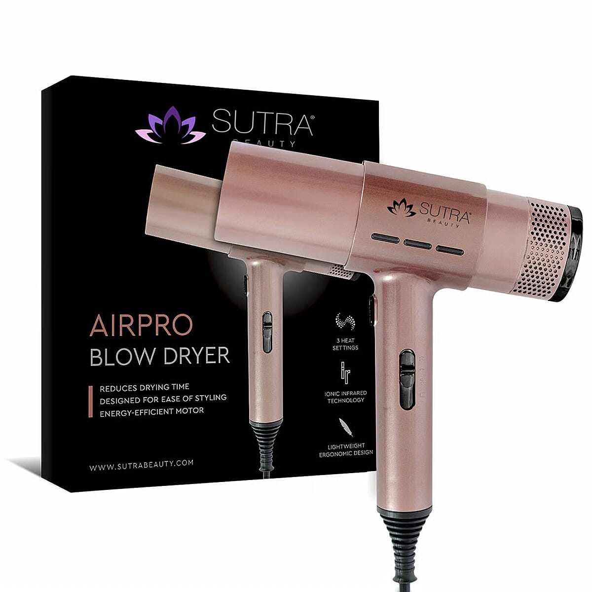Sultra Beauty Air Pro Hair Dryer 220V - Rose Gold