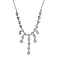 Designer Inspiration - Diamond Necklace (Size - 18) in Platinum Overlay Sterling Silver