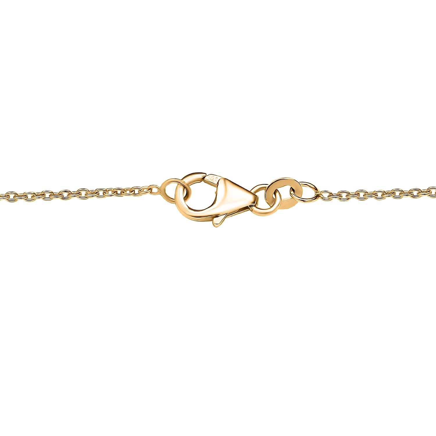 Designer Inspiration- Diamond Necklace (Size - 18) in 18K Yellow Gold Vermeil Plated Sterling Silver, Silver Wt 6.80 GM