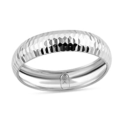 Handmade Diamond Cut Band Ring in 9K Gold