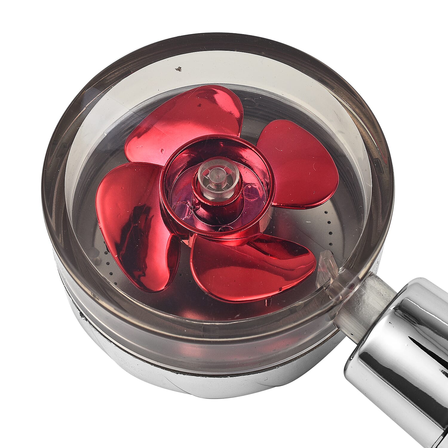 Universal Handheld Shower Head with Turbo Fan-Pause Switch-360 degree Rotating - Red