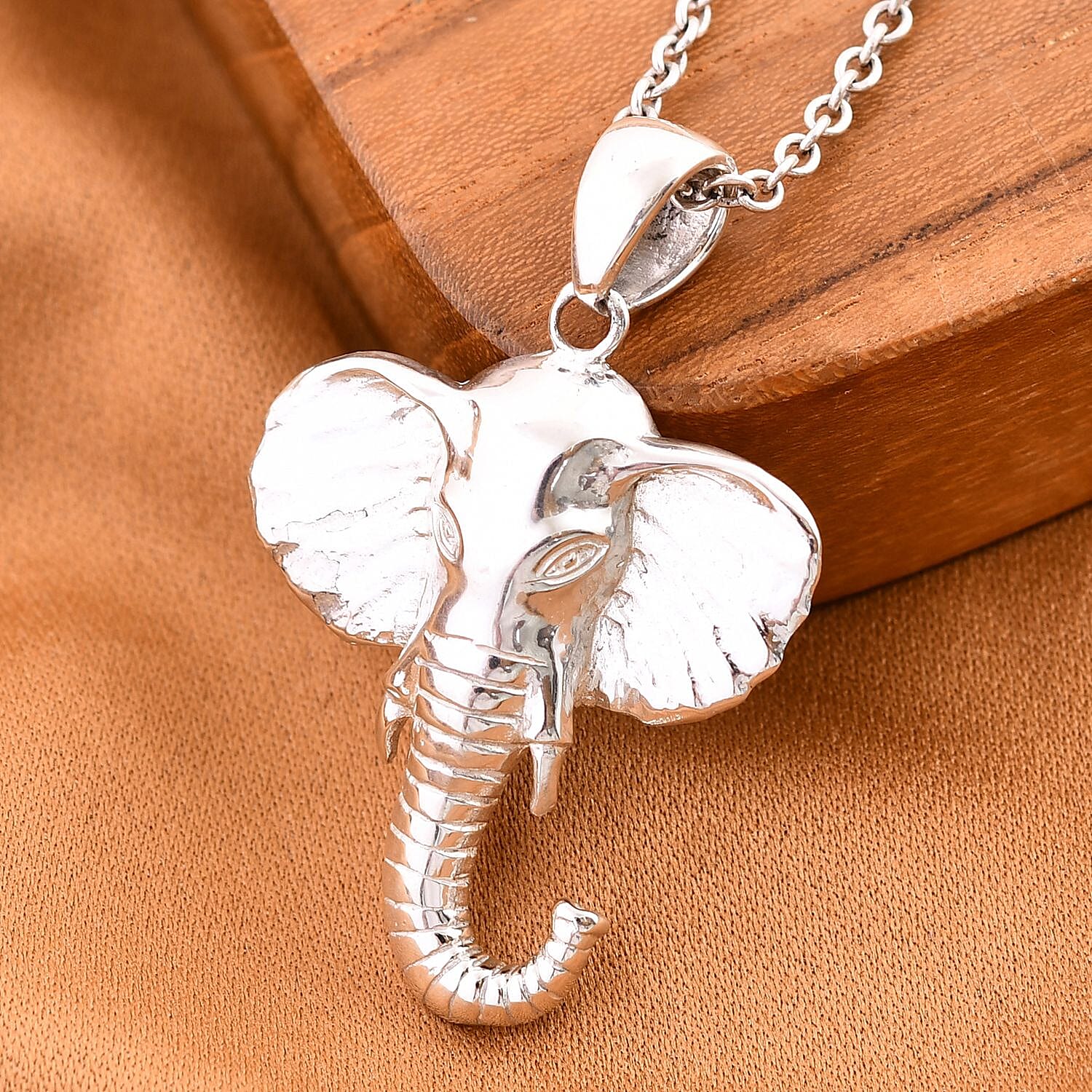 Royal Bali Collection - Sterling Silver Elephant Pendant, Silver Wt. 7.00 GM