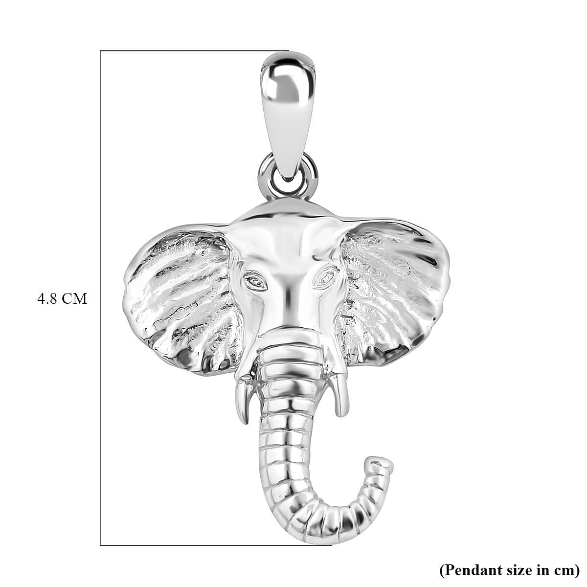 Royal Bali Collection - Sterling Silver Elephant Pendant, Silver Wt. 7.00 GM