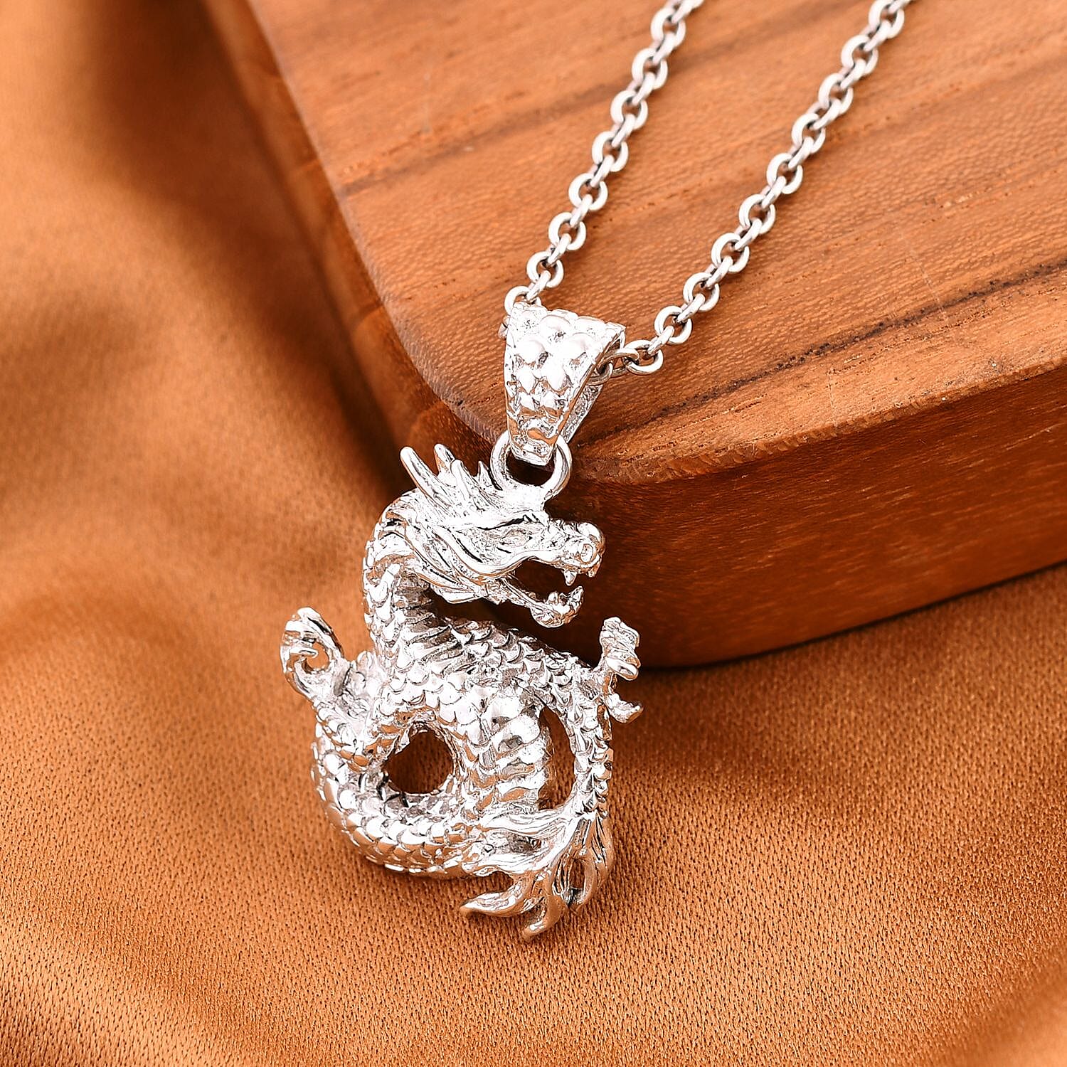 Royal Bali Collection - Sterling Silver Dragon Pendant