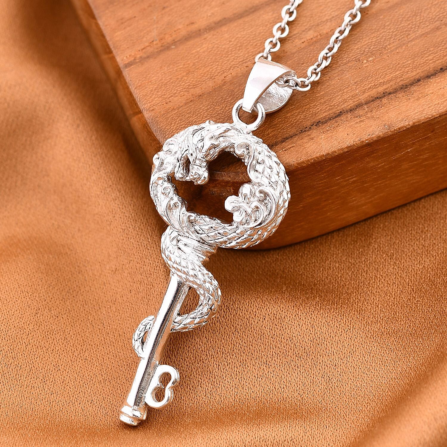 Royal Bali Collection - Sterling Silver Key Pendant, Silver Wt. 6.5 Gms