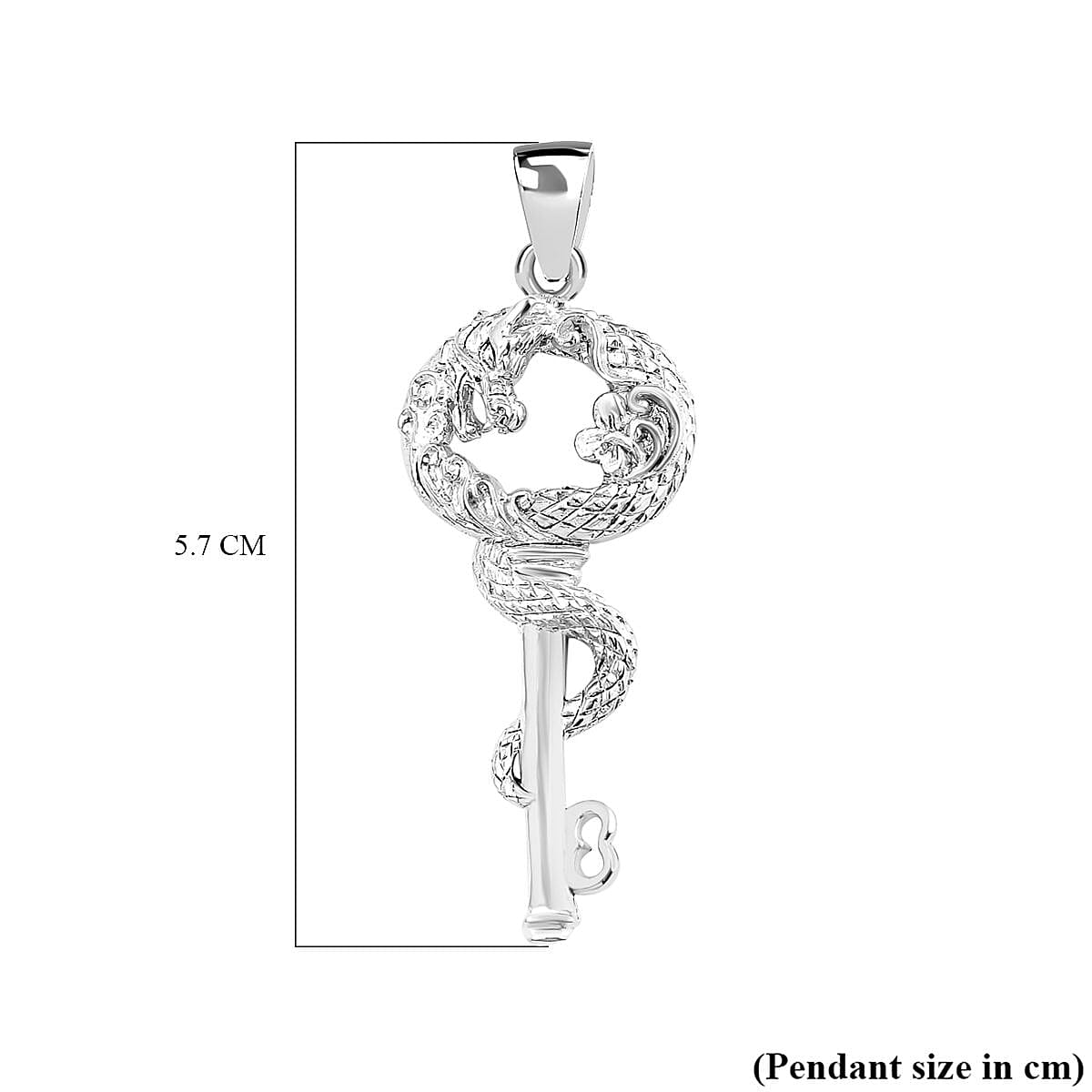 Royal Bali Collection - Sterling Silver Key Pendant, Silver Wt. 6.5 Gms