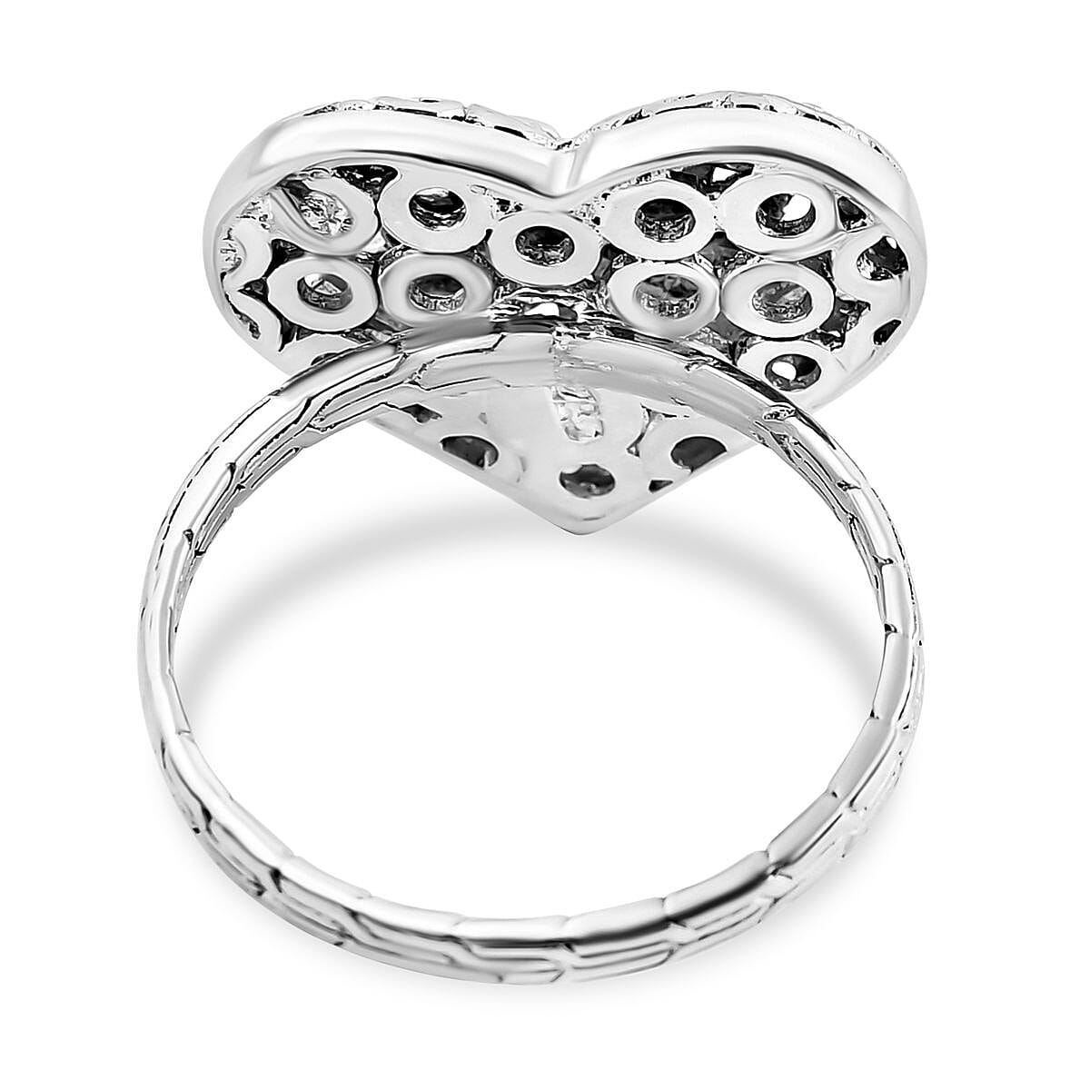 Royal Bali Collection - Sterling Silver Swan Heart Ring