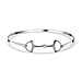 Rachel Galley - Snaffle Bangle (Size - 7.5) in Rhodium Overlay Sterling Silver