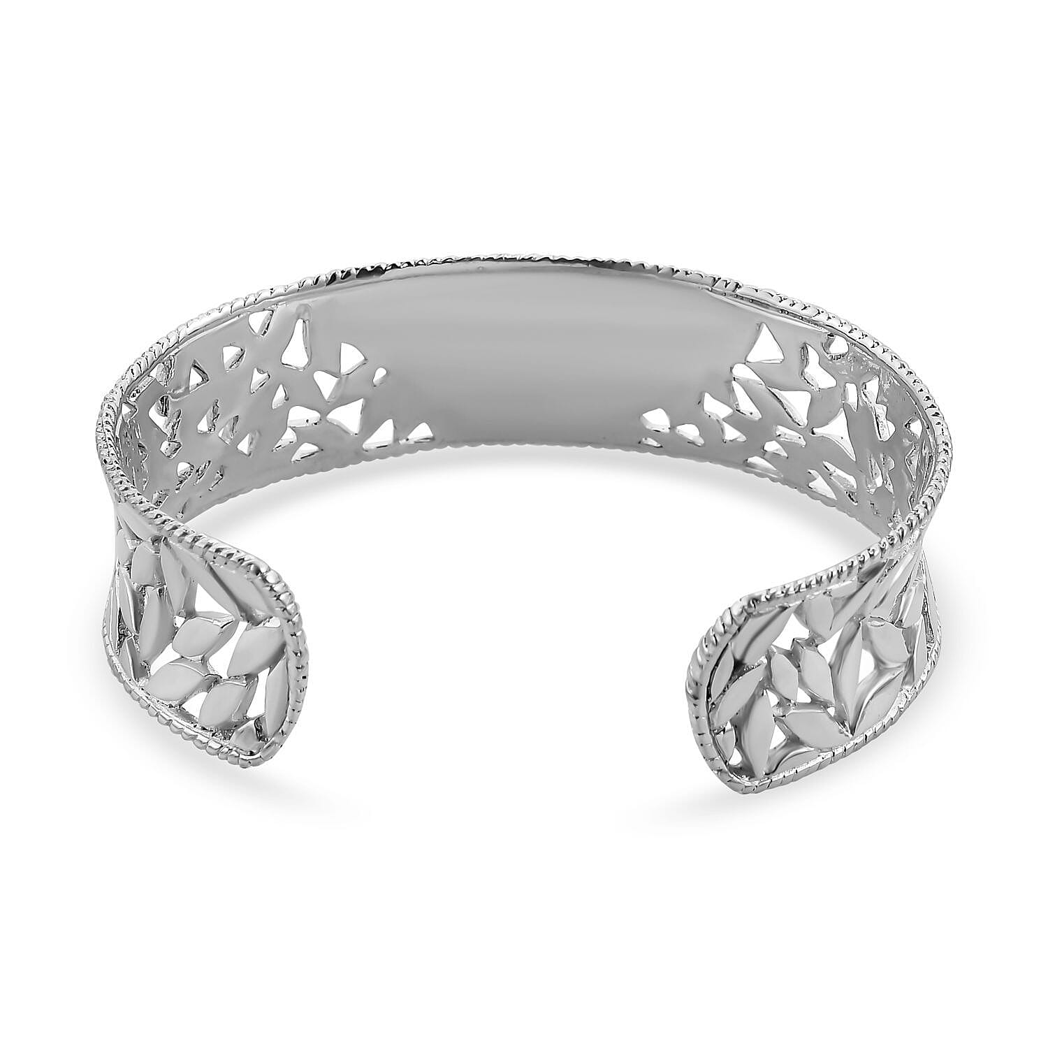 Sterling Silver Cuff Bangle (Size 7), Silver Wt. 27.70 Gms