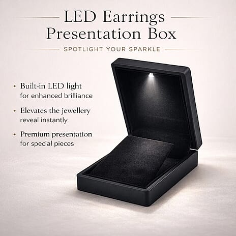 Solid Earring Box (Size 9x7x3 cm) - Black & Black