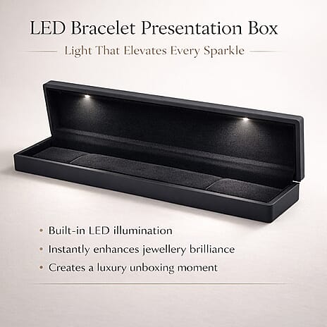 Solid Jewellery Box (Size 23x5x3 cm) - Black & Black
