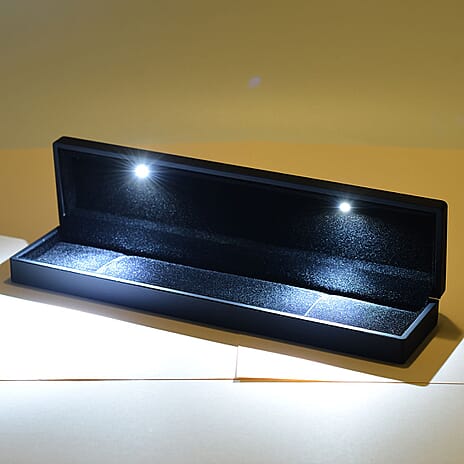 Solid Jewellery Box (Size 23x5x3 cm) - Black & Black