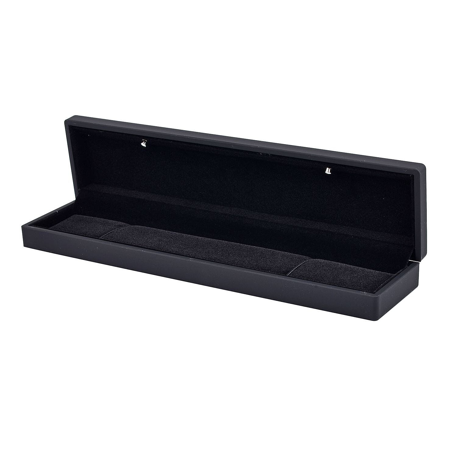 Solid Black Colour Bracelet Box with Led Light (Size 23x5.5x3.5 cm)