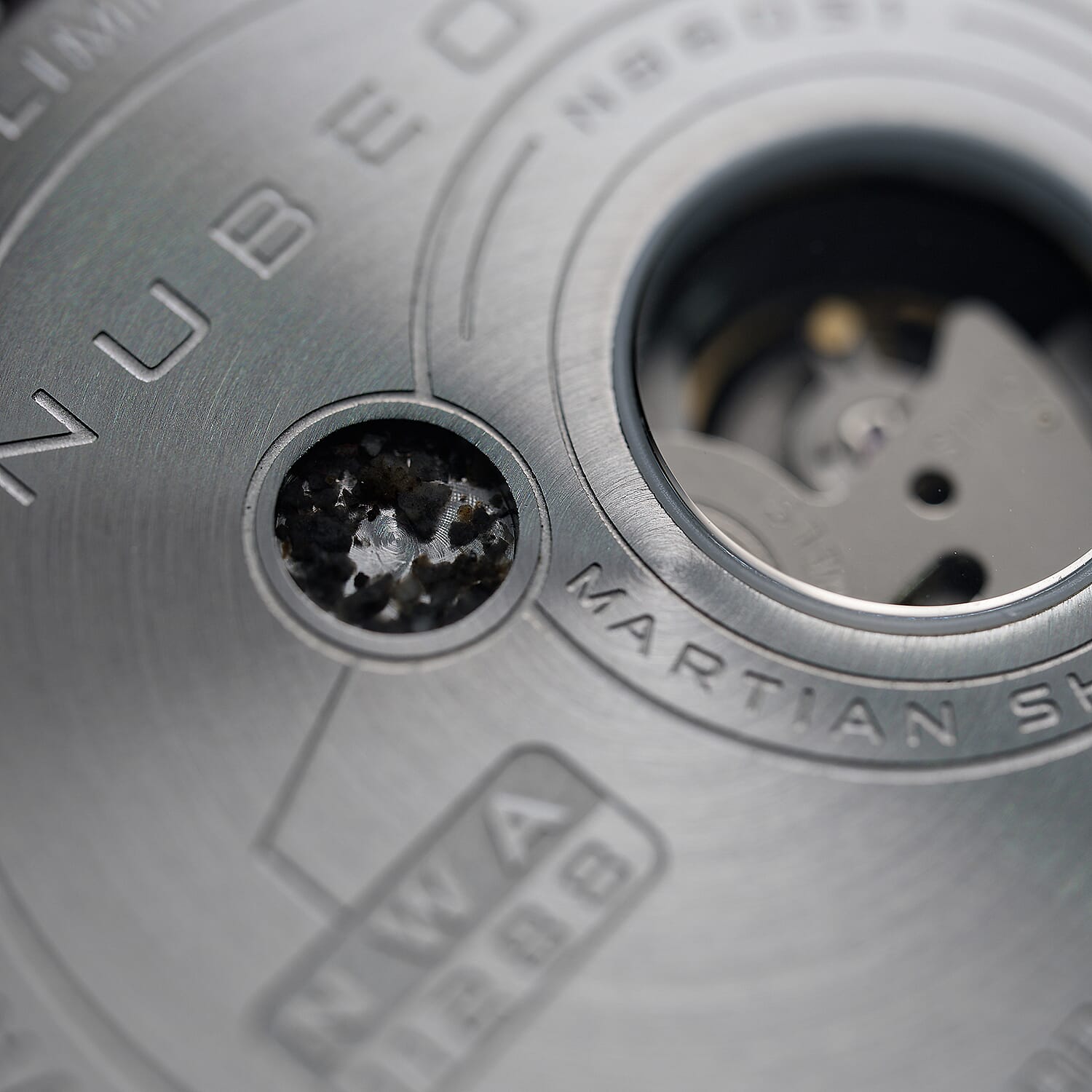 NUBEO Opportunity Automatic Limited Edition Genuine Martian Meteorite Japanese Automatic Movement With 3 Hands Blue Dial 30 ATM Water Resistant Watch With Stainlesss Steel Blue Chain Strap