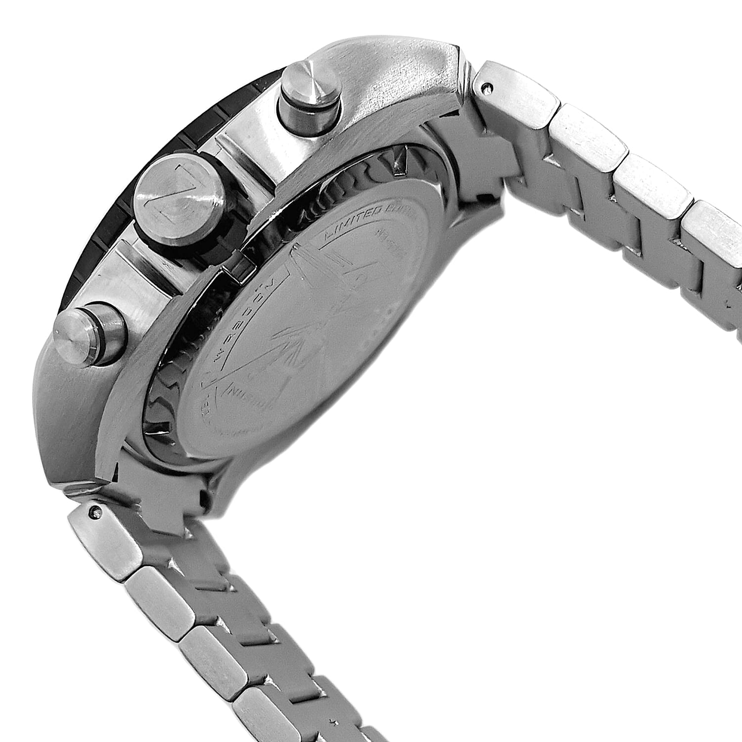 NUBEO Ingenuity Chronograph Limited Edition Japanese Quartz Chronograph Movement Blue Dial 20 ATM Water Resistant Watch With Stainlesss Steel Chain Strap