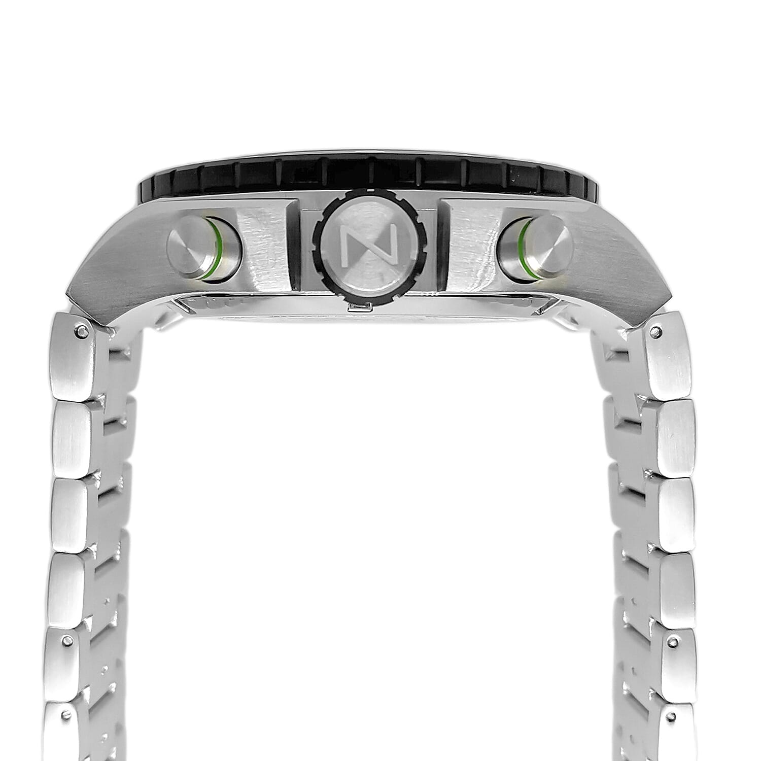 NUBEO Ingenuity Chronograph Limited Edition Japanese Quartz Chronograph Movement Blue Dial 20 ATM Water Resistant Watch With Stainlesss Steel Chain Strap