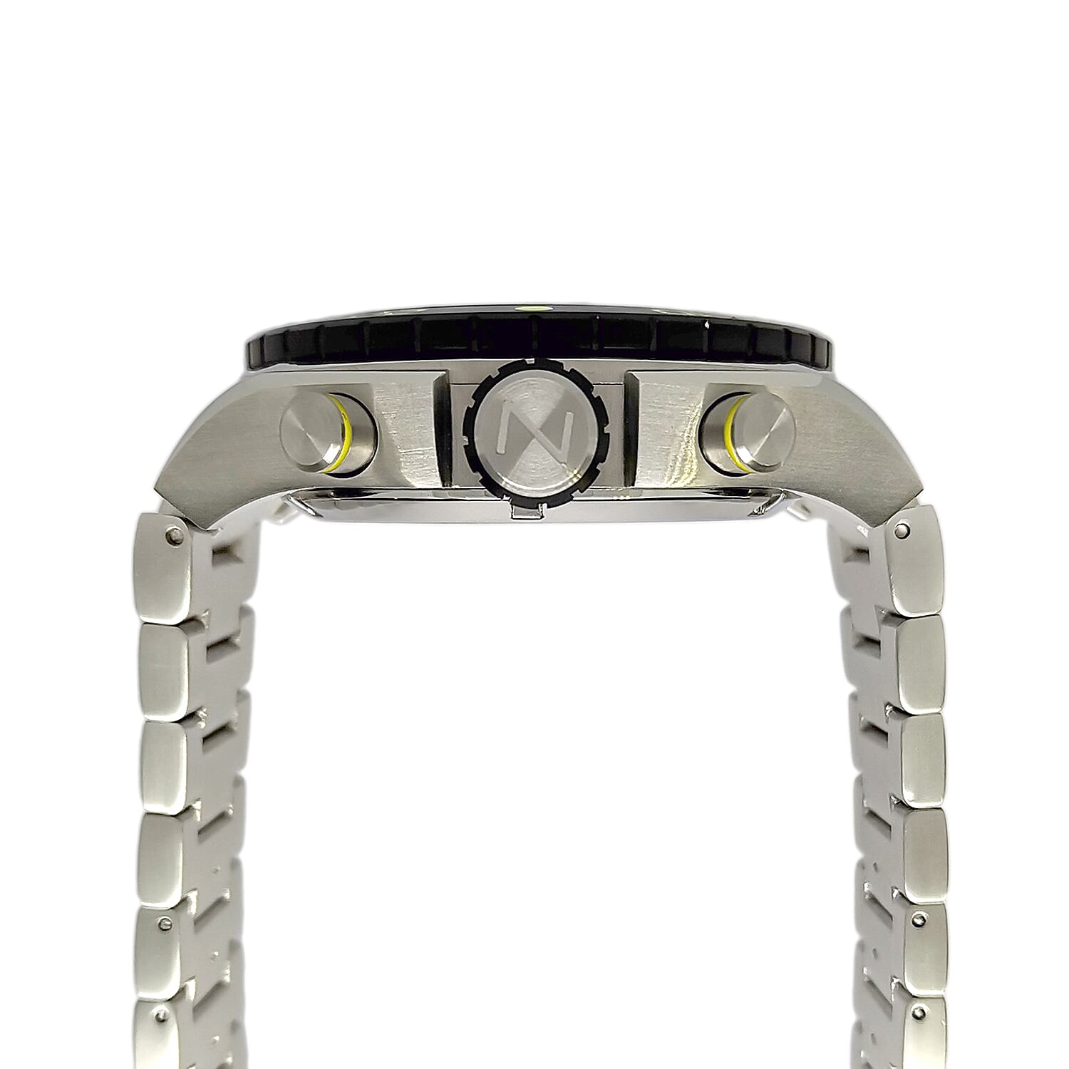 NUBEO Ingenuity Chronograph Limited Edition Japanese Quartz Chronograph Movement Grey Dial 20 ATM Water Resistant Watch With Stainlesss Steel Chain Strap