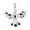 Amethyst Eagle Pendant in Sterling Silver 2.62 Ct, Silver Wt. 7.00 Gms
